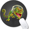 Cute Personalized Mouse Pads, Funny Animal Chameleon Round Non-Slip Rubber Mouse Pad for Computers Laptop