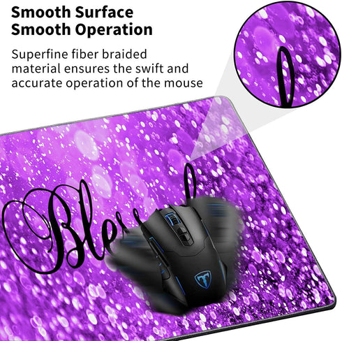 Desk Pad, Gaming Mouse Pad Extended Mouse Mat with Stitched Edge, AUOX Large Mousepad XL 31.5" x 11.8" for Office