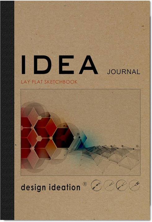 IDEA JOURNAL LAY FLAT SKETCHBOOK, Removable sheet, journal style for pencil, 5.5”X8.5”