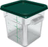 Carlisle FoodService Products Squares, Square Food Storage Container, Stackable Design for Catering, 4 Quarts, Clear