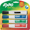 Expo Magnetic Dry Erase Markers with Eraser, Assorted Chisel Tip, 4 Count