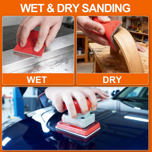 28 180-3000 Pcs Grit Sanding Sponge,Ultra Fine Sandpaper,Soft Foam Hand Sander Block Wet Dry Sanding Pads