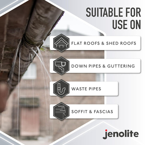 JENOLITE Stop Leak Sealer Spray, Waterproof Sealant, Fills, Seals & Stops Leaks, WHITE, 400ml