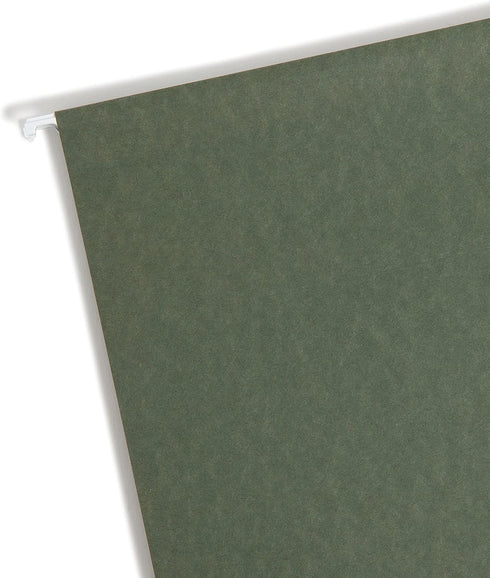 Smead Box Bottom Hanging File Folder, 2" Expansion, Letter Size, Standard Green, 25 per Box
