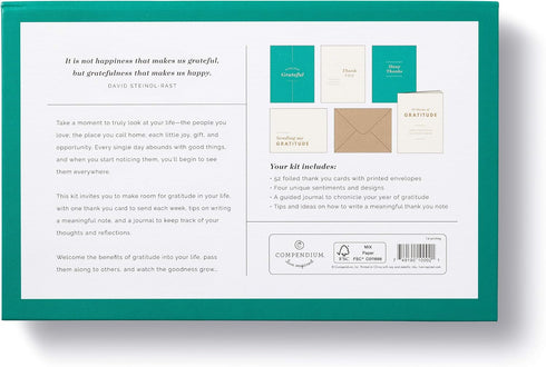 52 A Year of Gratitude Card Kit by Compendium - A Gratitude Note Card Kit to Inspire Weeks of Giving Thanks