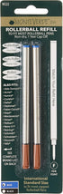 Monteverde Rollerball Refill, Fine Point, Blue - 2 per Pack, Fits Waterman Rollerball Pens (W222BU)