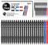 feela 52 Pack Retractable Black Ink Gel Pens, Premium Medium Point Rollerball Pens for School, Smooth Writing