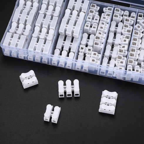 65 Pcs Spring Wire Connectors, Spring Clamp Terminal Cable Clamp Connector for Wiring Terminal