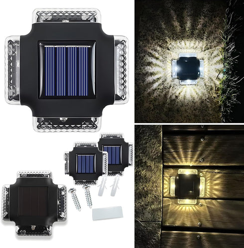 3 IP65 Solar Wall Lights Outdoor, Modes Motion Sensor Solar Lights with Waterproof, LED Wall Sconce for House Yard