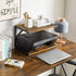 IBUYKE 2-Tier UTLJ004H Desktop Printer Stand Holder, Multi-Purpose Desk Organizer Storage Shelf, Book Shelf Printer