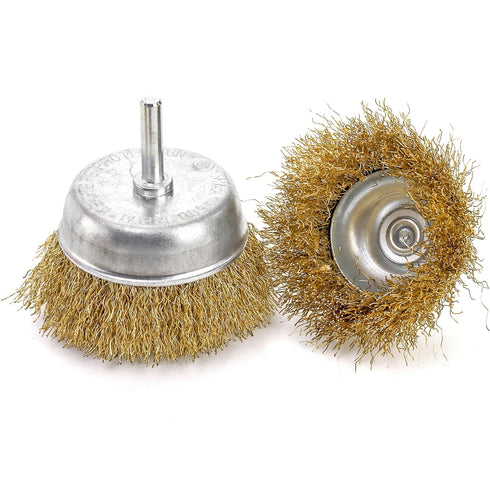 Elsjoy 23 Pack Wire Wheel Brush for Drill, Brass Drill Wire Brush Set for Polishing and Rust Removal