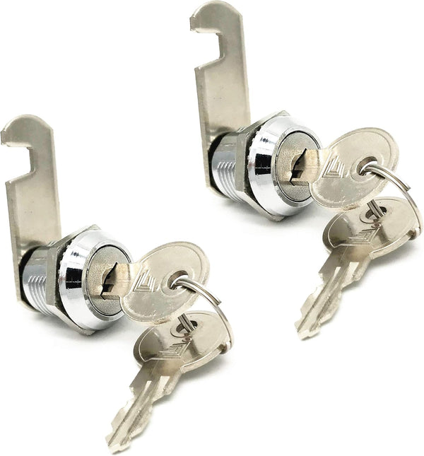 XMHF 16mm Cylinder Cam Lock for Mailbox, Cabinet, Cupboard, Drawer, Tool Box, Keyed Different, 2 Pcs