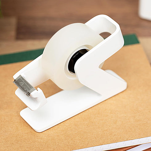 ELYPRO Modern Tape Dispenser for Office Desk, Heavy Metal, Space-Saving, Bonus Tape Roll Included