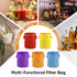 5 5 Pack 25-220 Gallon Filter Bag, Mesh Filter Bags with Handle Micron Bags for Hydroponics, Brewing, Gardening