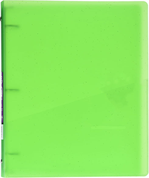 BAZIC Glitter Poly 3-Ring Binder with Pocket, 1 Inch (Colors may vary)