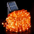 JMEXSUSS Orange Halloween Solar Lights, 66 ft 200 LED Rope Lights Outdoor