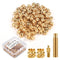 120pcs 3D Printing Brass Nuts - M3x4x5mm Threaded Inserts for M3 & 1 Welding Adapter, Compatible with Weller Irons