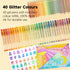 Shuttle Art 80 Pack Glitter Gel Pens, 40 Colors Glitter Gel Pens Set with 40 Refills for Adults Coloring Books Drawing Crafts Scrapbooking Journaling by Shuttle Art