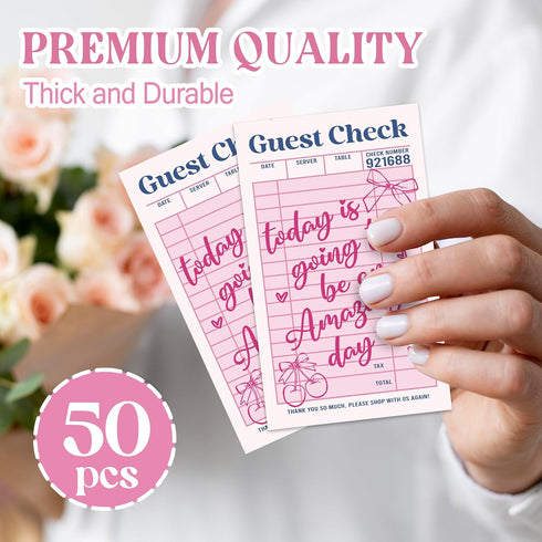 BWTRVL 50 2" 3.5" Packaging A05 Pink Mini Thank You Cards - Thank You for Supporting My Small Business Cards, Pcs x