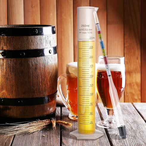 AOZ LIbei Set Hydrometer - for Mead, Wine, Kombucha and Home Brew Beer, Alcohol Tester Accessories Moonshine Still Kit