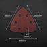 50 Pcs 120 Grit Triangle Sanding Pads, 3-1/2 Inches Hook and Loop Sandpaper for Oscillating Multitool, Detail Sander