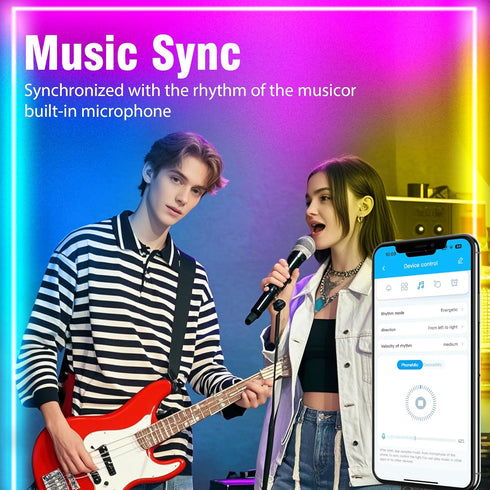 300ft 24Key VOLIVO LED Strip Light Bluetooth, Color Changing LED Strip Lights for Bedroom, Music Sync RGB Lighting