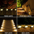 6 Pack 4 SOLPEX Solar Step Lights, Solar Stair Lights, Outdoor Fence Lighting, Solar Powered Deck Lights Waterproof
