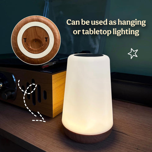 1 13-Color GlowLite - LED Night Light with Remote, Changing Ambiance Light for Living Room, Dining Table & Camping
