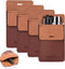 Cacturism Pocket Protector, 4 Pack Premium PU Leather Organizer - Men Women Pen Holder Pouch for Shirts, Lab Coats,