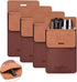 Cacturism Pocket Protector, 4 Pack Premium PU Leather Organizer - Men Women Pen Holder Pouch for Shirts, Lab Coats,