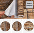 WENMER 17.71" x 78.7" Brown Wood Peel and Stick Wallpaper - Shiplap Self Adhesive Wallpaper for Cabinet Countertop