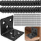 32PCS Black L Corner Brackets + 192PCS Screws, Stainless Steel Corner Braces