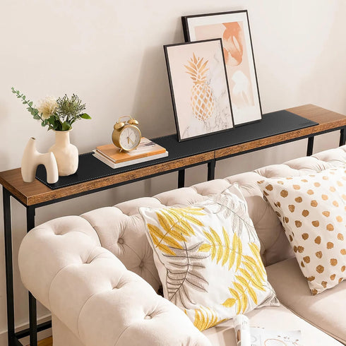 55 5.9 Inches CENNBIE Console Table Leather Cover - x Sofa Table Narrow Long Mat - TV/Media/Gaming/Center Console Table