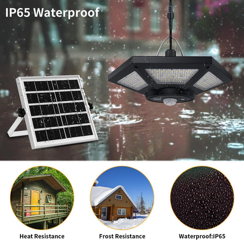 5 3 180LED Aqonsie Solar Shed Light Indoor Outdoor Solar Powered Pandent Daytime Work Lights with Lighting Modes