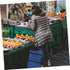 Foldable Shopping Cart with Wheels Large Capacity Oxford Grocery Bag Reusable and Portable for Shopping Travel