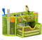 VANRA Metal Mesh Desk Supply Caddy, Desktop Office Supplies Organizer, 8 Compartments with Drawer (Green)