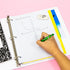 BAZIC Notebook 80 Sheets 5" Quad Graph Ruled Notebooks, Reversible 4", Easy Tear 3 Punched Holes, Squares Ruled