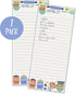 Set of 2 Kitchen Design List Pad, Fridge Notepad, Shopping List with Attachable Magnet