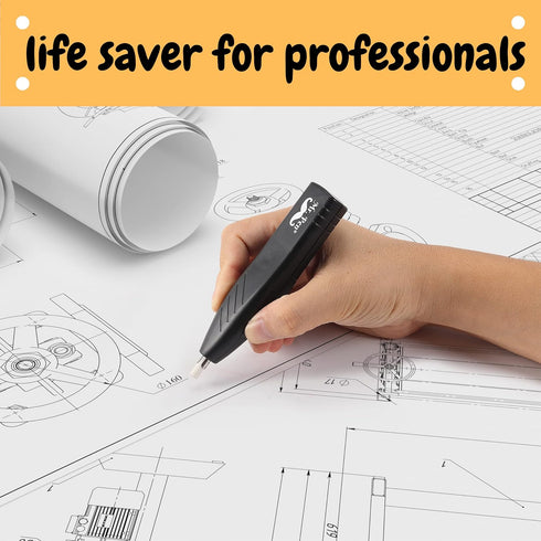 Mr. Pen Electric Eraser Kit, 36 Eraser Refills and 1 Brush, Battery Operated Eraser for Artists and Drawing.