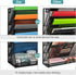 Wall Mounted 4 Tier File Organizer, Durable Adjustable Metal Vertical Hanging with 4 Pen Slots for Office, Black
