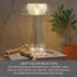 6.9x6.9x10.2 Inch Mikasa Clear Acrylic Mushroom LED Rechargeable Cordless Lamp