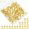 Molain 60 Pcs Gold Push Pin Picture Hooks, Thumbtacks for Wall Hanger Musical