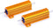 50 Watt 1 Ohm 5% Wirewound Resistor - Electronic Aluminium Shell Resistors Gold (Pack of 2)