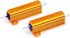 50 Watt 1 Ohm 5% Wirewound Resistor - Electronic Aluminium Shell Resistors Gold (Pack of 2)