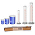 Glass Graduated Cylinder Set, 10ml, 50ml, 100ml with Glass Beaker Set and Stirring Rods