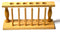 EISCO Premium Test Tube Rack, Solid Wood with (6) 25mm Holes and (6) Pins, 9.4" Long
