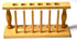 EISCO Premium Test Tube Rack, Solid Wood with (6) 25mm Holes and (6) Pins, 9.4" Long