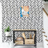 Wudnaye Black and White Peel and Stick Wallpaper: Leaf Contact Paper 17.7 inch × 118.1 inch, Self-Adhesive Decorative