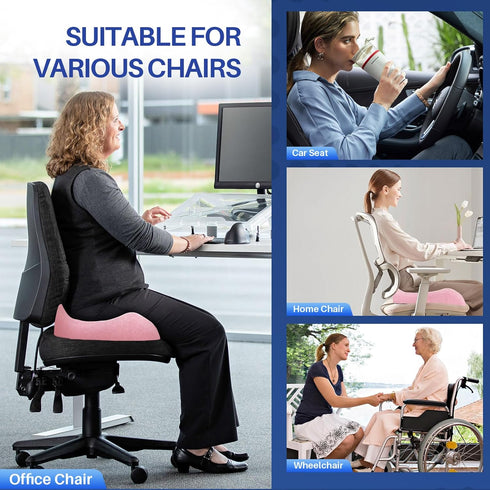 Tailbone X Large Memory Foam Seat Cushion for Office Chair,for Back Support, Relief Sciatica & Coccyx Pain Relief