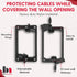 BestMounts 5 Pack Low Voltage Mounting Brackets - 1 Gang for Drywall Outlet Cable Pass Through Wall Plates for Old